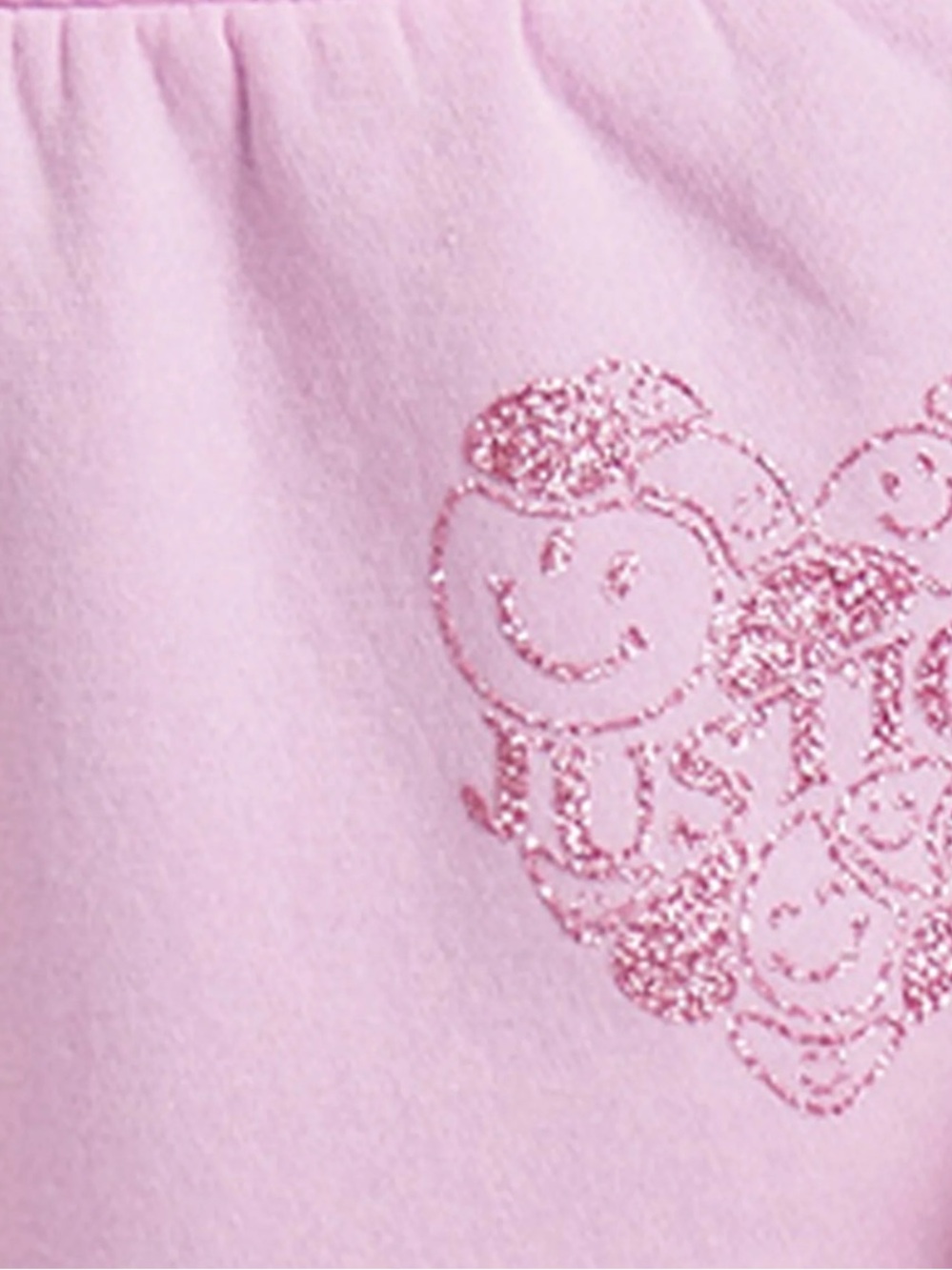 Justice Girls Dollhouse Pink Fleece Sweatpants Size S 7/8 Glitter Heart - Picture 4 of 14